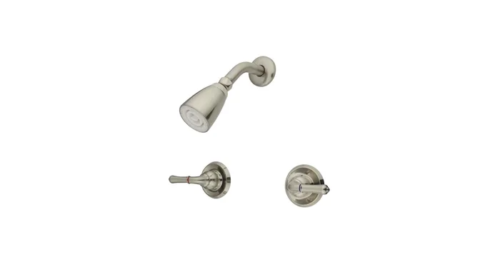 Kingston Brass Magellan Tub and Shower Trim with Single Function Shower Head, Metal Lever Handles