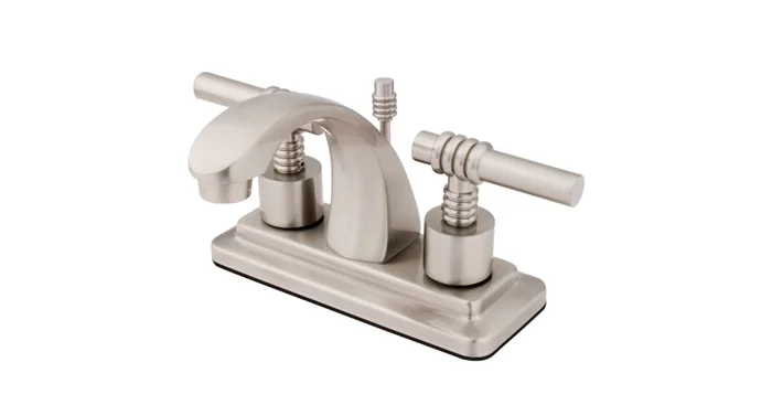 Kingston Brass Milano 1.2 GPM Centerset Bathroom Faucet with Pop-Up Drain Assembly