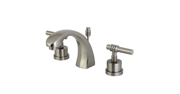 Kingston Brass Milano 1.2 GPM Widespread Bathroom Faucet with Pop-Up Drain Assembly