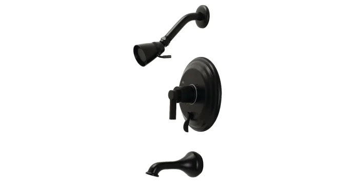 Kingston Brass NuvoFusion Tub and Shower Trim Package with 1.8 GPM Single Function Shower Head