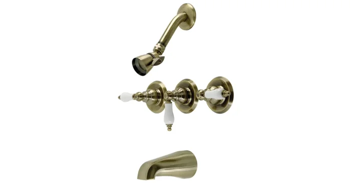 Kingston Brass Victorian Tub and Shower Trim Package with Single Function Shower Head