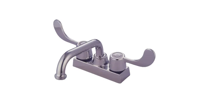 Kingston Brass Vista 4 GPM Deck Mounted Double Handle Laundry Faucet with Metal Handles