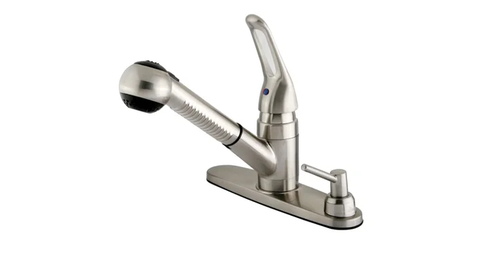 Kingston Brass Wyndham 1.8 GPM Standard Pull Out Kitchen Faucet
