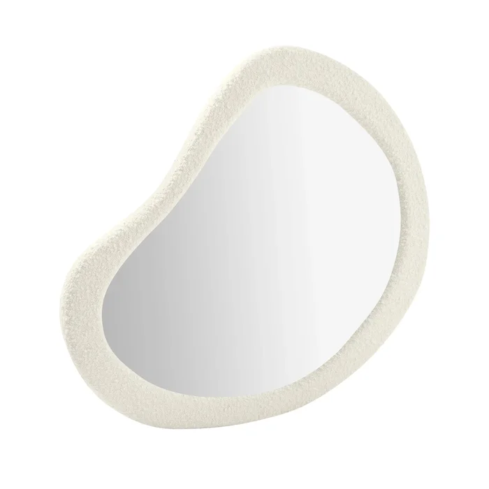 Klaryss – Teardrop Boucle Mirror – Cream