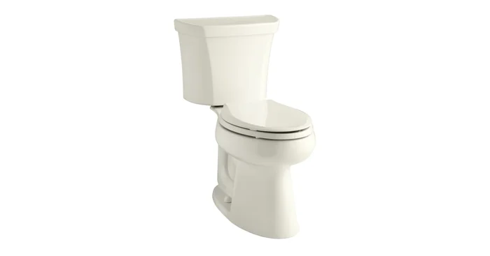 Kohler 1.6 GPF Comfort Height Elongated Two-Piece Toilet with 12″ Rough In and Right Hand Trip Lever from the Highline Collection