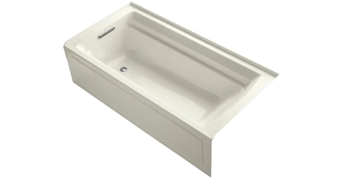 Kohler Archer 72″ Alcove Soaking Tub with Left Drain and Comfort Depth Technology