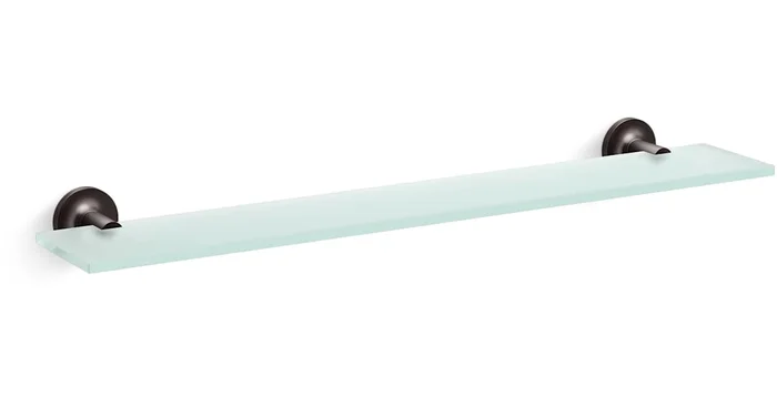 Kohler Purist 22-1/2″ Brass and Tempered Glass Bathroom Shelf
