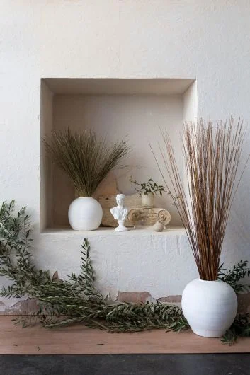 Konos Vase By Accent Decor – White – Concrete – 96886