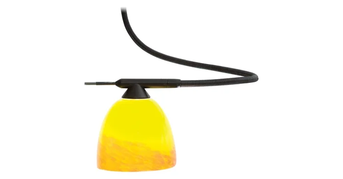 Kovacs 3″ Wide Hand Blown Glass Shade in Yellow w/ Red for the Series 1 GK LIGHTRAIL® Series