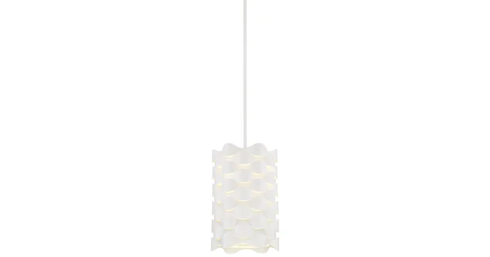 Kovacs Coastal Current 9″ Wide Integrated LED Mini Pendant with a Sand White Metal Shade