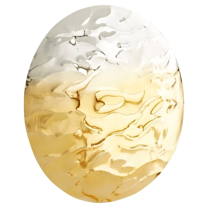 Large Ripple Wall Decor – Gold-Amber