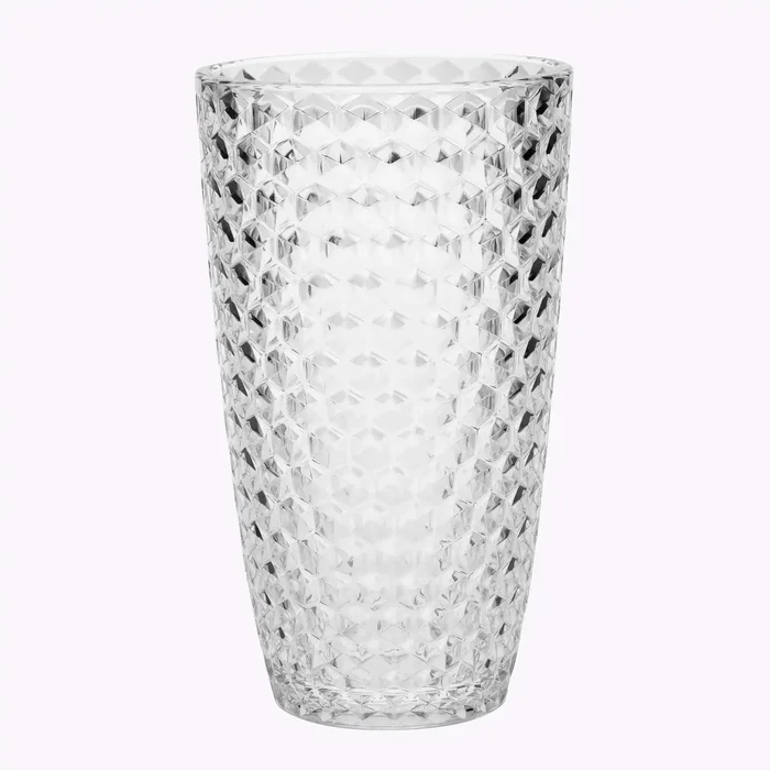 Leading Ware Diamond Cut Acrylic Drinking Glasses (Set of 4)