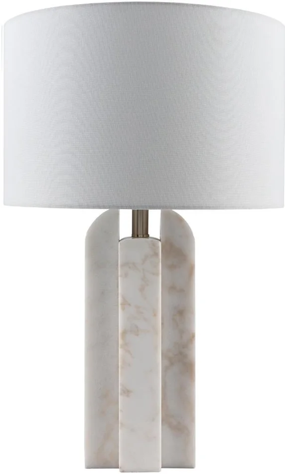 Livabliss – Tallado Accent Table Lamp – White – TLD-001