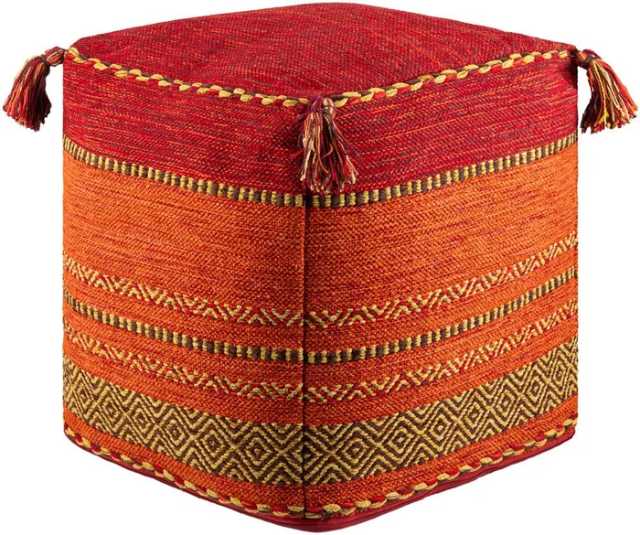 Livabliss – Trenza Pouf – Red – TZPF002-181818