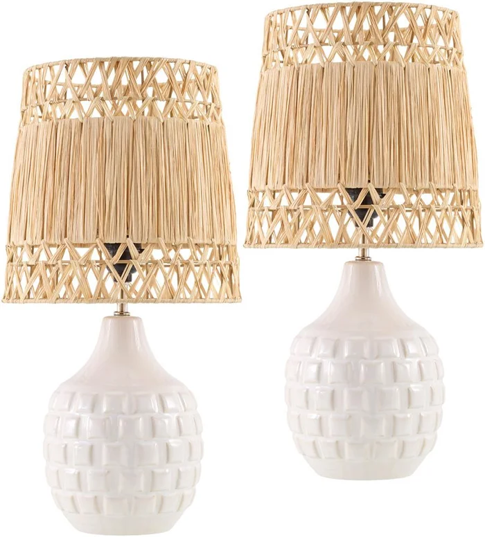 Livabliss – Wisterian Accent Table Lamp – Gray – WST001-SET