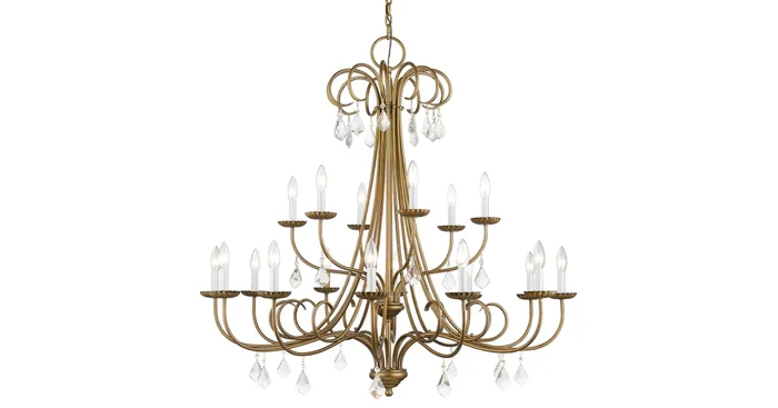 Livex Lighting Daphne 18 Light 42″ Wide Crystal Candle Style Chandelier