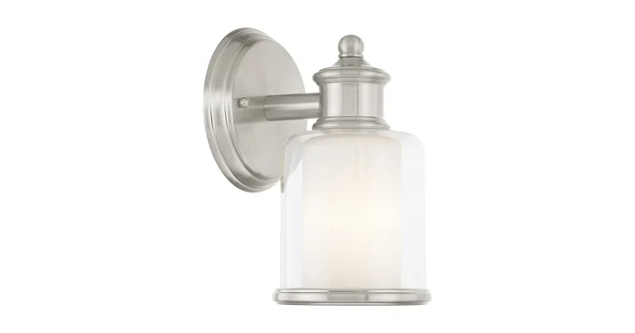 Livex Lighting Middlebush Single Light 9″ Tall Wall Sconce with Glass Shade