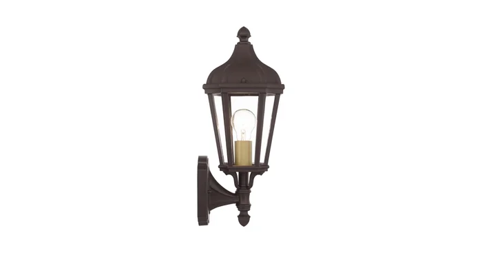Livex Lighting Morgan Single Light 14-1/4″ Tall Outdoor Wall Sconce with Glass Panel Shades