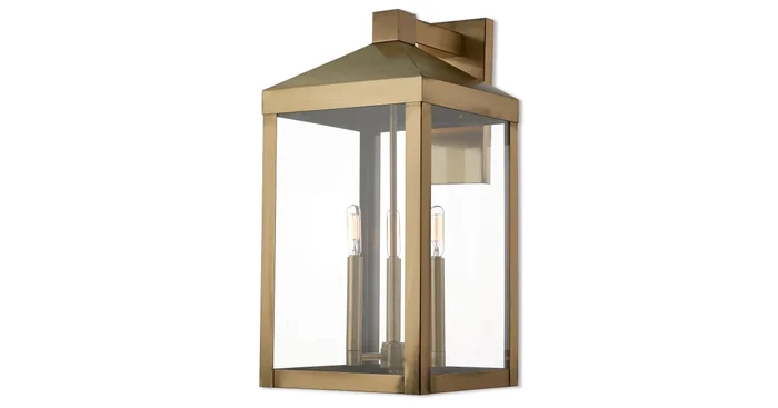 Livex Lighting Nyack 3 Light 22″ Tall Outdoor Wall Sconce