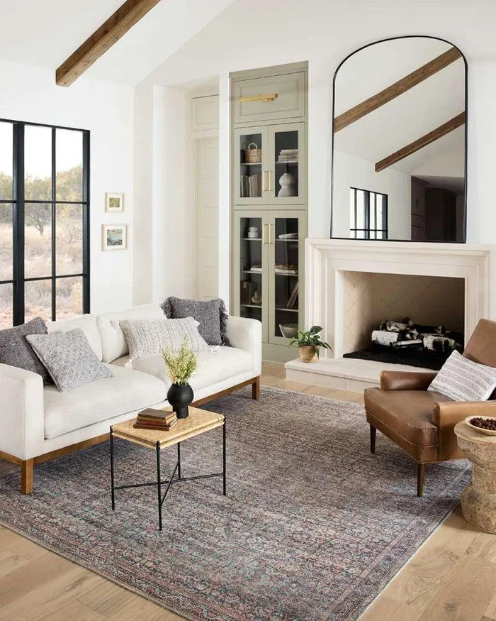 Loloi – Adrian Denim / Multi 5-0in x 7-6in Area Rug – ADRIADR-04DEML5076