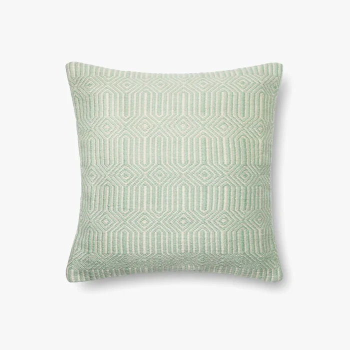 Loloi Pillows P0339 Aqua / Ivory