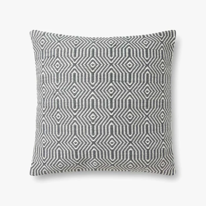 Loloi Pillows P0339 Charcoal / White