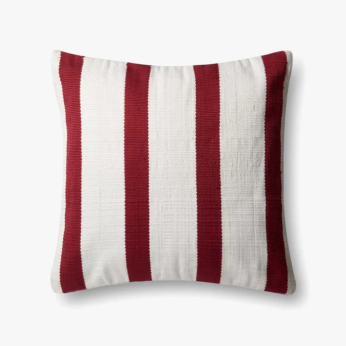 Loloi Pillows P0507 Red / Ivory