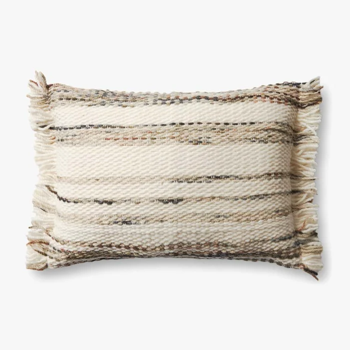 Magnolia Home by Joanna Gaines x Loloi Pillows PMH0006 Natural / Multi