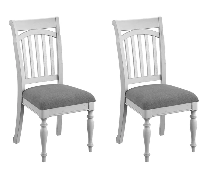 Mariano – Slat Back Dining Chairs (Set of 2) – Gray