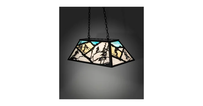 Meyda Tiffany Alpine 6 Light 33″ Wide Linear Pendant