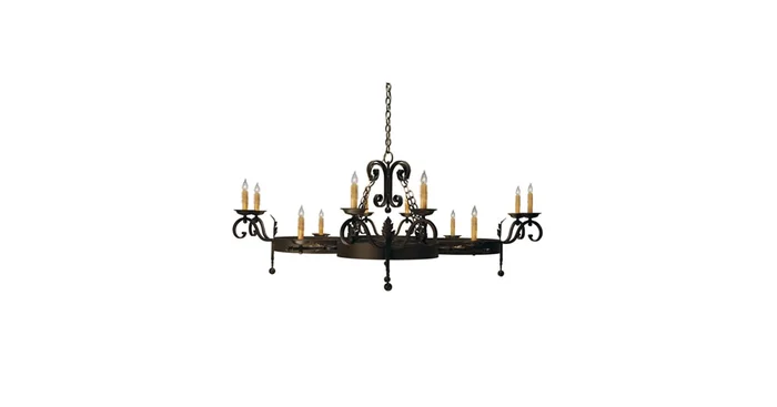 Meyda Tiffany Andorra 12 Light 60″ Wide Taper Candle Style Chandelier