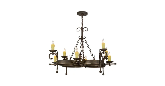 Meyda Tiffany Andorra 8 Light 43″ Wide Taper Candle Style Chandelier