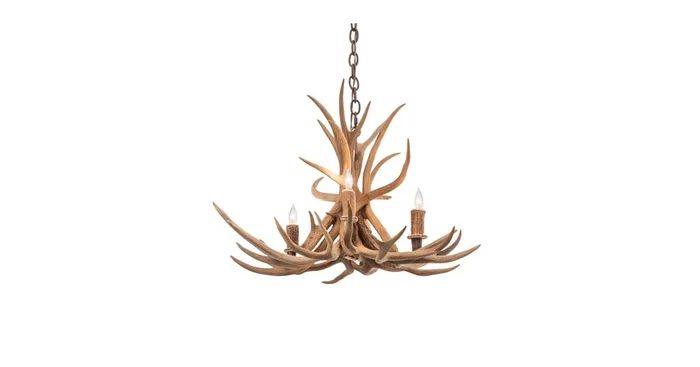Meyda Tiffany Antlers 4 Light 29″ Wide Antler Candle Style Chandelier