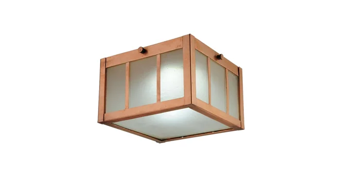 Meyda Tiffany Beck 7″ Wide LED Flush Mount Square Ceiling Fixture