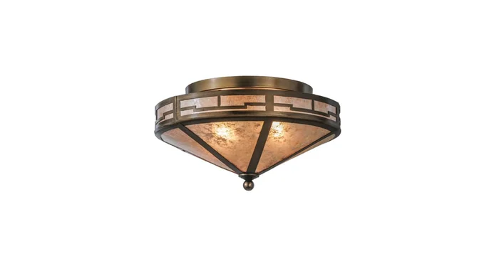 Meyda Tiffany Bungalow 2 Light 16″ Wide Semi-Flush Ceiling Fixture