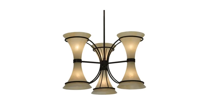 Meyda Tiffany Chronos 6 Light 30″ Wide Chandelier – Classic Rust Finish