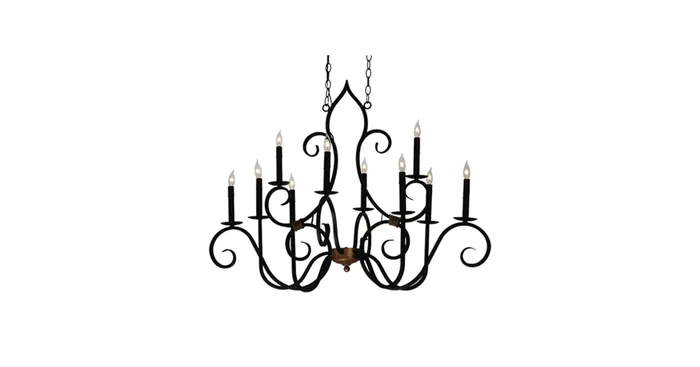 Meyda Tiffany Clifton 10 Light 29″ Wide Taper Candle Style Chandelier
