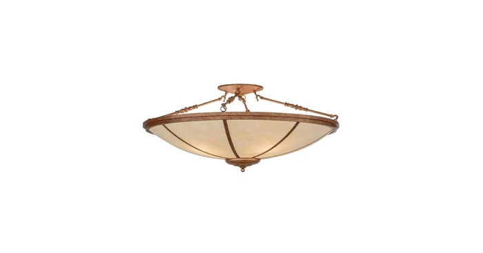 Meyda Tiffany Commerce 4 Light 45″ Wide Semi-Flush Bowl Ceiling Fixture – Autumn Leaf Finish