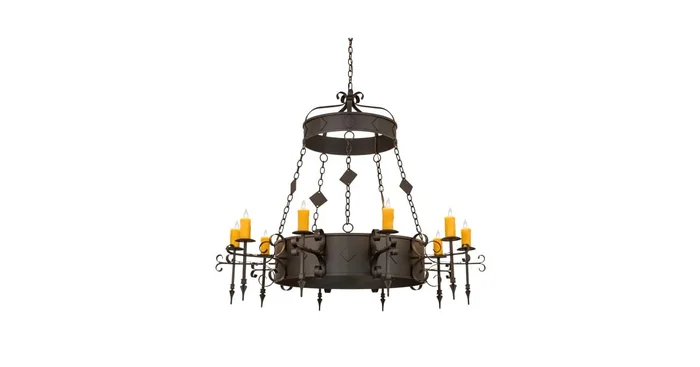 Meyda Tiffany Diamante 10 Light 54″ Wide Taper Candle Style Chandelier