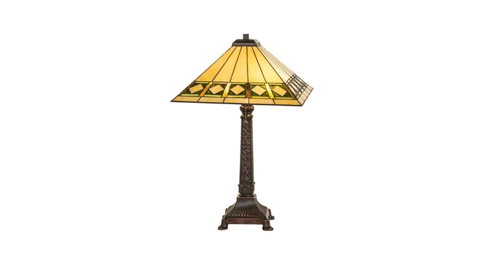Meyda Tiffany Diamond Band Mission 2 Light 27″ Tall Buffet Table Lamp