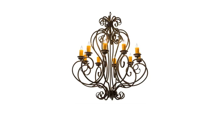 Meyda Tiffany Fernando 10 Light 42″ Wide Taper Candle Style Chandelier