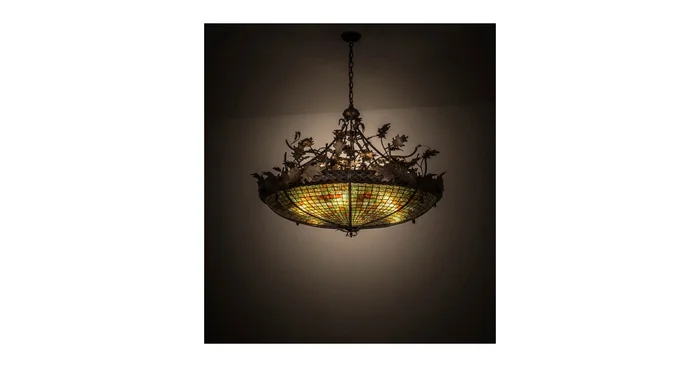 Meyda Tiffany Greenbriar Oak 6 Light 48″ Wide Pendant