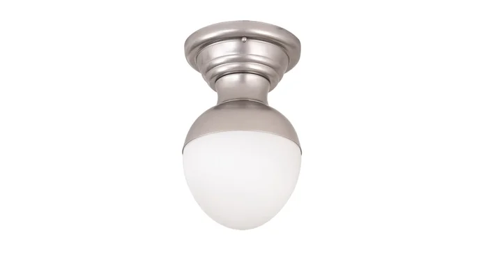 Meyda Tiffany Huevo 9″ Wide Semi-Flush Ceiling Fixture – Nickel Finish – Medium Bulb Base