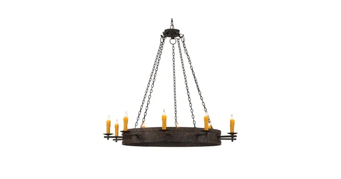 Meyda Tiffany Parnella 10 Light 60″ Wide Taper Candle Ring Chandelier