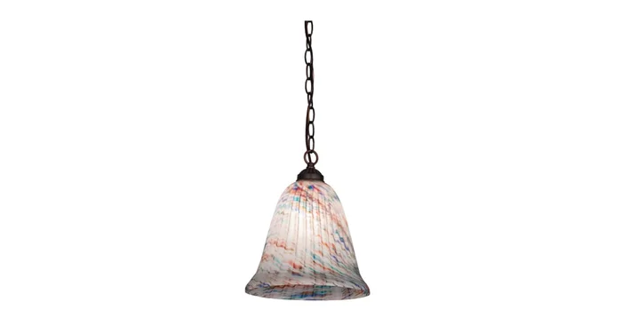 Meyda Tiffany Peacock Pate-De-Verre 11″ Wide Pendant