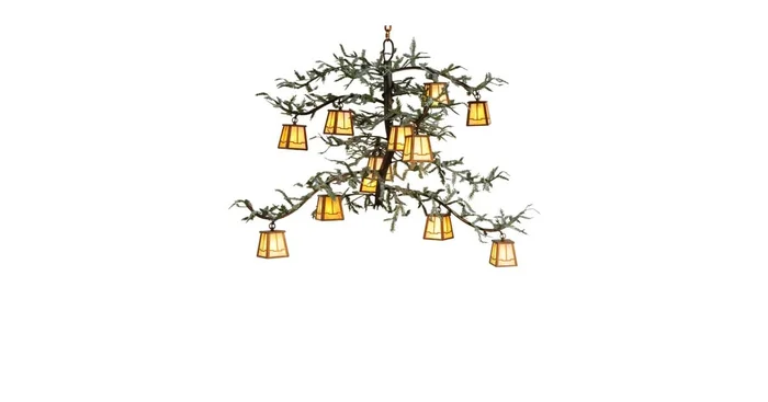 Meyda Tiffany Pine Branch Valley View 12 Light 52″ Wide Chandelier