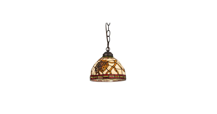 Meyda Tiffany Pinecone 8″ Wide Mini Pendant