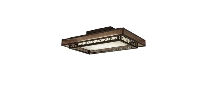 Meyda Tiffany Quadrato Rich Umador 48″ Wide LED Semi-Flush Ceiling Fixture