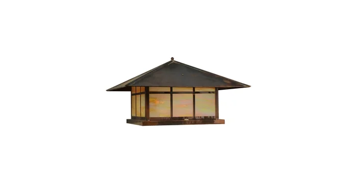 Meyda Tiffany Seneca 4 Light 16″ Tall Pier Mount Post Light