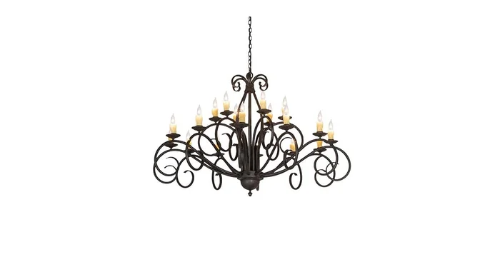 Meyda Tiffany Sienna 18 Light 60″ Wide Taper Candle Style Chandelier